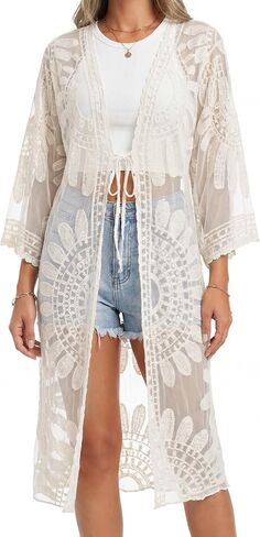 Women Sexy Swimsuit Coverup Lace Beach Cover Up for Pool Parties Beach Vacations in Saudi Arabia