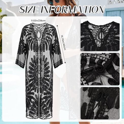 Women Sexy Swimsuit Coverup Lace Beach Cover Up for Pool Parties Beach Vacations in Saudi Arabia