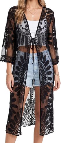 Women Sexy Swimsuit Coverup Lace Beach Cover Up for Pool Parties Beach Vacations in Saudi Arabia