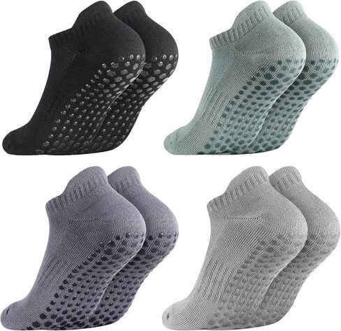 Men's Grip Socks Non Slip Yoga Socks with Terry Cushion for Women Men Pilates Hospital Workout, Size 6-9 in Kuwait