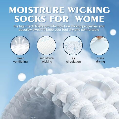 Men’s Athletic Crew Socks 6 Pairs, Cushioned Mid-Calf Running Socks with Seamless Toe, Breathable, Moisture-Wicking in Saudi Arabia