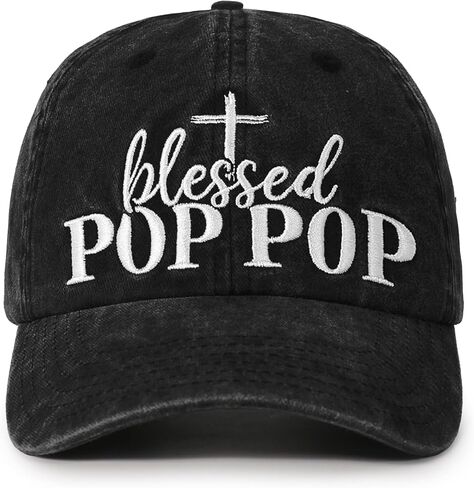 InnoBeta Blessed Pop Pop Gifts Hat for Grandpa, Poppop Gifts for Fathers Day, Christmas, Birthday, Adjustable Embroidered Baseball Cap in Saudi Arabia