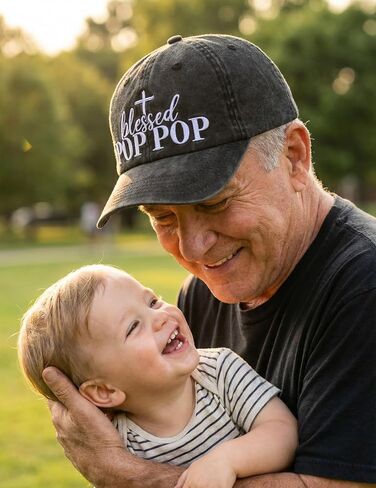 InnoBeta Blessed Pop Pop Gifts Hat for Grandpa, Poppop Gifts for Fathers Day, Christmas, Birthday, Adjustable Embroidered Baseball Cap in Saudi Arabia