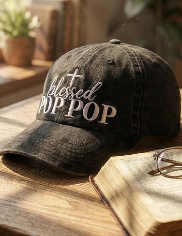 InnoBeta Blessed Pop Pop Gifts Hat for Grandpa, Poppop Gifts for Fathers Day, Christmas, Birthday, Adjustable Embroidered Baseball Cap in Saudi Arabia