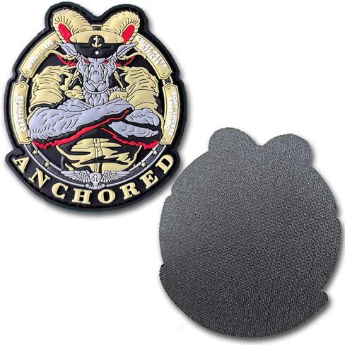 US Navy Chief Anchored Air Warfare Patriotic 3.5" Morale PVC Patch in Saudi Arabia