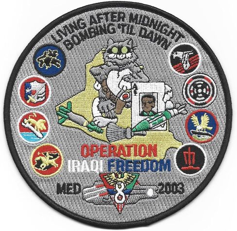 USS Theodore Roosevelt CVN-71 CVW-8 OIF Med Cruise 2003 Tomcat Living After Midnight Collectors Patch in Kuwait