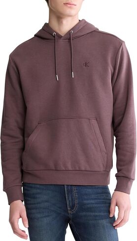 Calvin Klein Men's Monogram Logo Fleece Hoodie in Kuwait