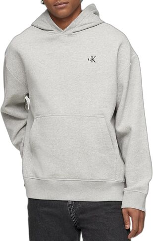 Calvin Klein Men's Monogram Logo Fleece Hoodie in Kuwait