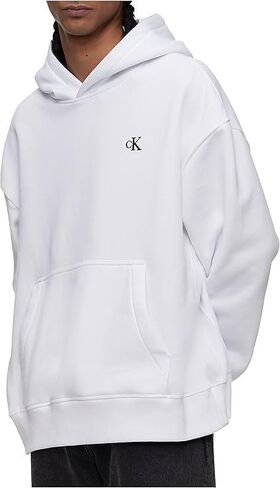 Calvin Klein Men's Monogram Logo Fleece Hoodie in Kuwait