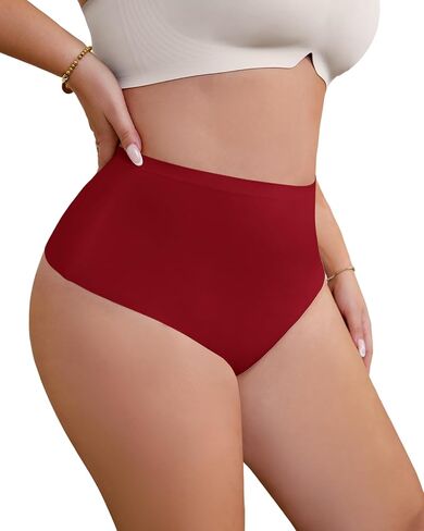 High waisted thong underwear for women Plus size seamless thongs for curvy women No show Panties in Saudi Arabia