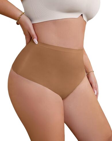 High waisted thong underwear for women Plus size seamless thongs for curvy women No show Panties in Saudi Arabia