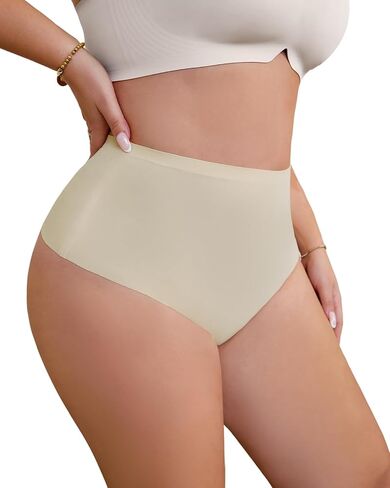 High waisted thong underwear for women Plus size seamless thongs for curvy women No show Panties in Saudi Arabia