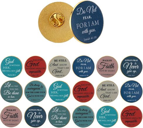 24 Pcs Christian Pins Bulk Jesus Pins Christ Bible Verses Gift Bulk Jesus Enamel Lapel Pin Christian Party Favors Church Gifts Metal Badge Brooch Lapel Pin for Women Men Bag Hat Clothes in Saudi Arabia
