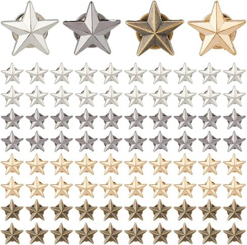 SUPERFINDINGS 100Pcs Alloy Star Badge Lapel Pin Pentagram Brooch Pin Veterans Day Star Pins Backpack Military Award Pins Labor Day 4th of July rial Day Stars Brooches for Costume Decorations in Kuwait