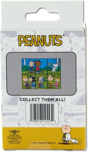 Peanuts Puzzle Mystery Enamel Pin Bling Box Series, Pig Pen, Franklin, Snoppy and Woodstock, Lucy and Schroeder, Linus, or Charlie and Sally in Kuwait