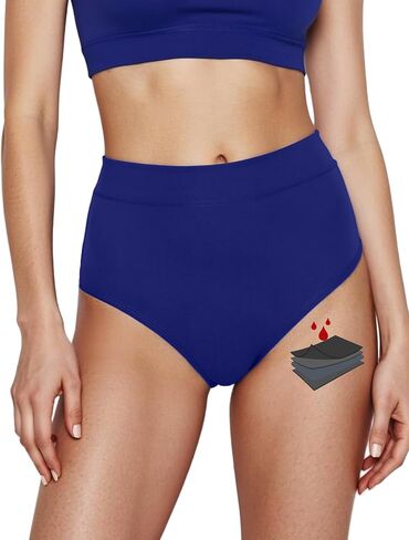 Period Swimwear for Teens Women High Waisted Swimsuit Bikini Bottoms Menstrual Swim Bottoms Tankini Bathing Suit in Kuwait