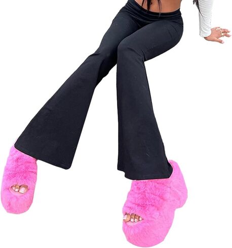 Fawjsais Flare Leggings for Women Skinny Fold Over Leggings Bootcut Yoga Pants Low Rise Sweatpants in Saudi Arabia