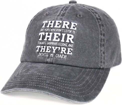 InnoBeta English Teacher Appreciation Gifts, Adjustable Embroidered Baseball Hat for Teacher Appreciation Day, Birthday, Thanksgiving, Christma, End of Term from Student Grey in Kuwait