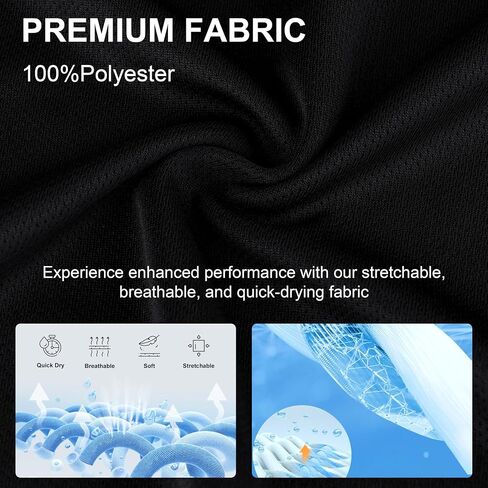 Big & Tall T Shirts for Men 5 Pack, Moisture Wicking Dry-Fit Workout Tees, Comfort Fit Short Sleeve for Oversize, Great for Gym Running Casual Undershirts, Black 5XL in Saudi Arabia