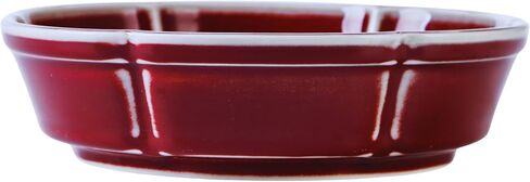 7.8" Oxblood Red Ceramic Decorative Bowl for Kitchen & Entryway Table, Fruit and Keys(Red) in Saudi Arabia