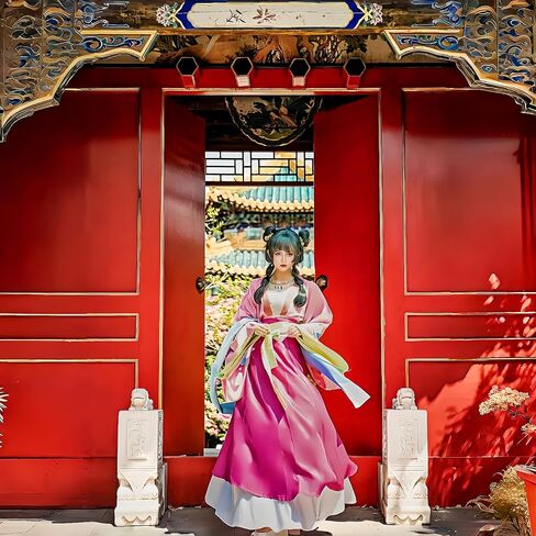 Maomao Full Set Cosplay Costume With Wig Apothecary Diaries Costume Anime Maomao Garden Party Hanfu Dress Halloween in Kuwait