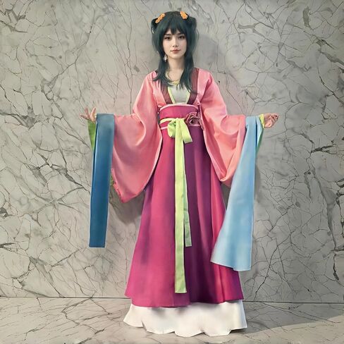 Maomao Full Set Cosplay Costume With Wig Apothecary Diaries Costume Anime Maomao Garden Party Hanfu Dress Halloween in Kuwait