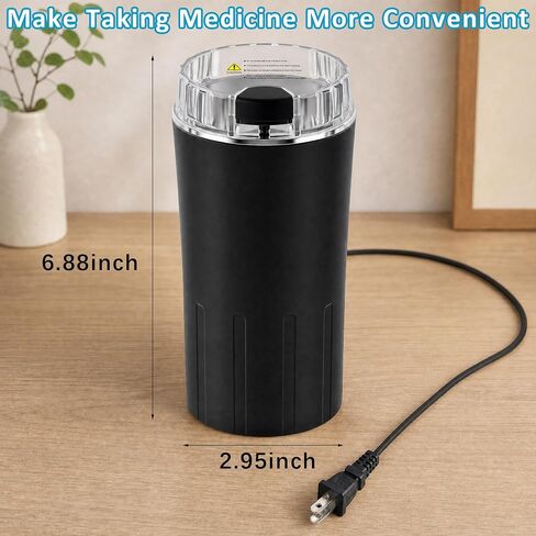 Electric Pill Crusher, Suitable for Grind and Pulverize Multiple Pills, Electric Pill Crusher Fine Powder, Small or Large Medication Tablets to Fine Powder for Elderly and Pets in Saudi Arabia