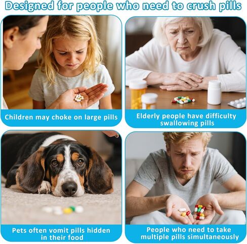 Electric Pill Crusher, Suitable for Grind and Pulverize Multiple Pills, Electric Pill Crusher Fine Powder, Small or Large Medication Tablets to Fine Powder for Elderly and Pets in Saudi Arabia