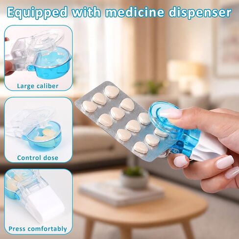 Electric Pill Crusher, Suitable for Grind and Pulverize Multiple Pills, Electric Pill Crusher Fine Powder, Small or Large Medication Tablets to Fine Powder for Elderly and Pets in Saudi Arabia