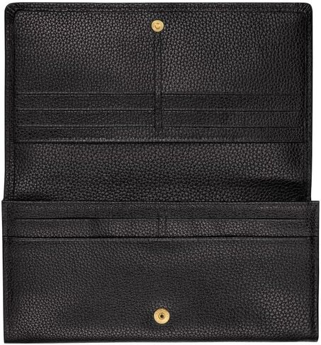 Longchamp "Le Foulonne Continental Wallet - Black in Saudi Arabia