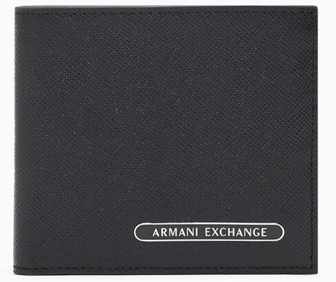 Armani Exchange Men's Milano Bifold Credit Card Wallet, Black, One Size in Kuwait