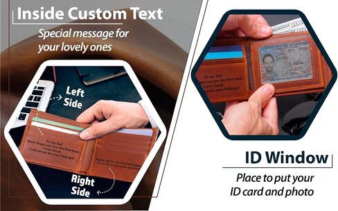 Personalized Graduation Leather Wallet for Son Brother, High School Graduation Gifts from Mom Dad Sister, Custom College Graduate Gifts for Him Boyfriend, Class of 2026 - Senior 2027 Gift for Stepson in Kuwait