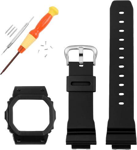متوافق مع تعديلات الحزام والحافظة لسلسلة Casio Square DW-5600/G-5600/5000 in Kuwait