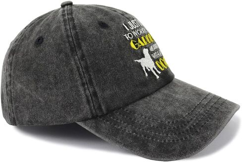 Dog Mom Dad Baseball Cap, I Just Want to Work in My Garden and Hangout with My Dog, Adjustable Embroidered Puppy Lovers Hat in Saudi Arabia