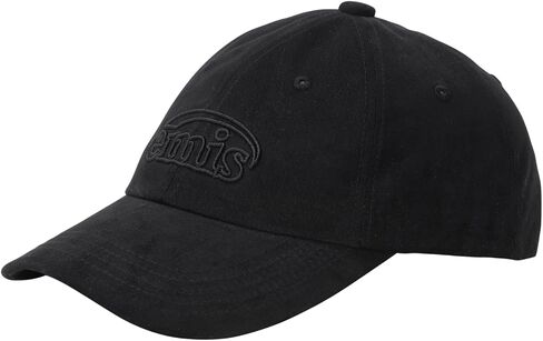 Cotton Brushed Baseball Cap Logo Adjustable Unisex Casual Streetwear Hat Black in Saudi Arabia