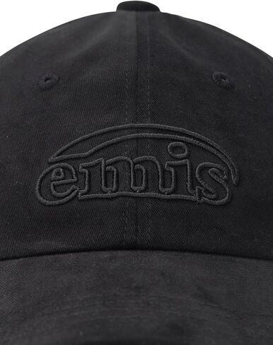 Cotton Brushed Baseball Cap Logo Adjustable Unisex Casual Streetwear Hat Black in Saudi Arabia