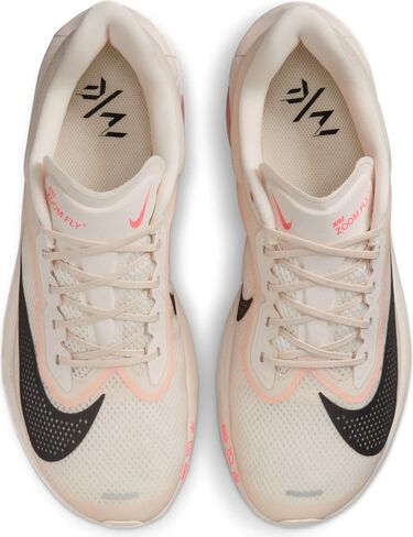 حذاء سباق الطرق Zoom Fly 6 للرجال من Nike (FN8454-102، عاجي شاحب/قرمزي ملون/شراعي/أسود) مقاس 7.5 in Kuwait