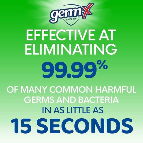 Germ-X Advanced Hand Sanitizer with Aloe and Vitamin E, 1 Liter (Pack of 4), Less Drying Moisturizing Gel, No Rinse Formula, Pump Bottle in Saudi Arabia
