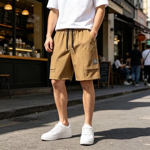 Men's Athletic Cargo Shorts,Quick Dry Multi-Pocket Shorts for Gym, Workout, Casual Wear & Outdoor Activities in Kuwait