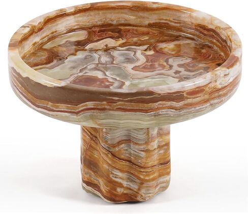Marble Tray with Legs 6" Dia x 4" H, Black Zebra Round Stone Vanity Tray for Perfume Jewelry & Makeup Decorative Countertop Organizer for Bathroom and Mothers Day Home Decor in Kuwait
