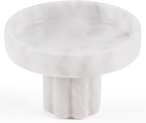 Marble Tray with Legs 6" Dia x 4" H, Black Zebra Round Stone Vanity Tray for Perfume Jewelry & Makeup Decorative Countertop Organizer for Bathroom and Mothers Day Home Decor in Kuwait