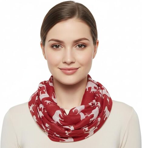Peach Couture Trendy Lightweight Animal Print Artsy Elephant Wrap Scarf Shawl in Saudi Arabia