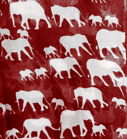 Peach Couture Trendy Lightweight Animal Print Artsy Elephant Wrap Scarf Shawl in Saudi Arabia