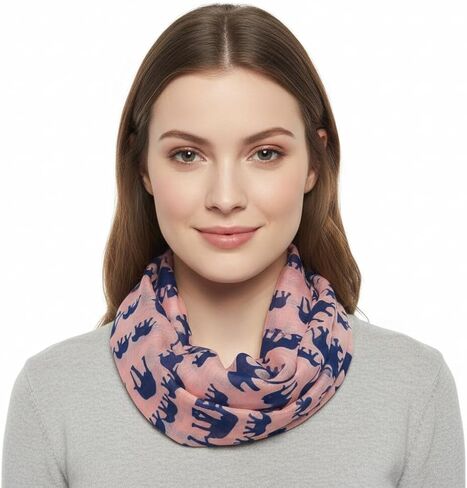 Peach Couture Trendy Lightweight Animal Print Artsy Elephant Wrap Scarf Shawl in Saudi Arabia