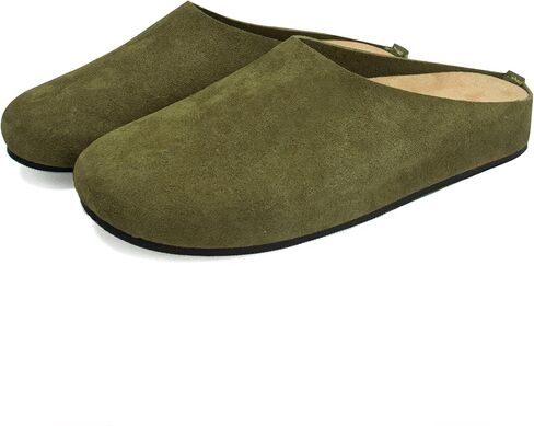 Riekhany Suede Clogs for Women Arch Support Cork Footbed Mules Comfort Slip On Potato Shoes Sandals Slippers in Saudi Arabia