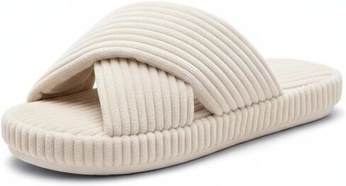 Slippers for Women Memory Foam House Bedroom Corduroy Bow Crossbands Slide Slipper Shoes Comfy in Saudi Arabia