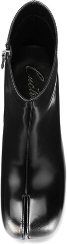 Split Toe Women Clear Block Heels Ankle Boots Chunky High Heels Booties Tabi Zipper Side Short Boots in Saudi Arabia