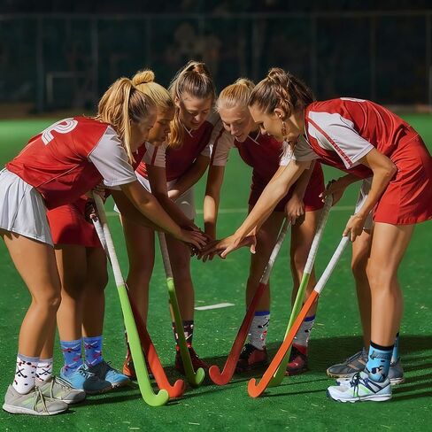 Liitrsh 8 Pairs Funny Field Hockey Socks for Women Men Novelty Field Hockey Gifts Sports Athletic Crew Socks for Sports Lovers Players Team Gifts in Saudi Arabia