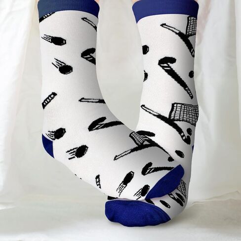 Liitrsh 8 Pairs Funny Field Hockey Socks for Women Men Novelty Field Hockey Gifts Sports Athletic Crew Socks for Sports Lovers Players Team Gifts in Saudi Arabia