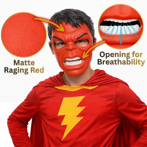 Red Superhero Hero Mask for Cosplay & Costume – Universal Fit in Saudi Arabia